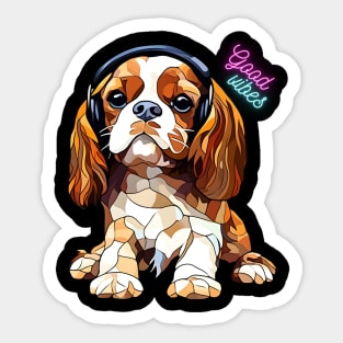 Cute puppy music #3 Sticker